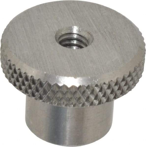 Gibraltar - 1" Head, Knurled Knob - Tapped Thru, Stainless Steel - Apex Tool & Supply