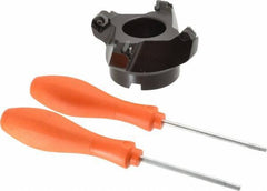 Kennametal - 80.01mm Cut Diam, 1" Arbor Hole, 6.6mm Max Depth of Cut, 45° Indexable Chamfer & Angle Face Mill - 4 Inserts, SEKT 1404... Insert, Right Hand Cut, 4 Flutes, Series KSSM - Apex Tool & Supply