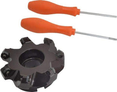 Kennametal - 100.08mm Cut Diam, 1-1/4" Arbor Hole, 6.6mm Max Depth of Cut, 45° Indexable Chamfer & Angle Face Mill - 7 Inserts, SEKT 1404... Insert, Right Hand Cut, 7 Flutes, Series KSSM - Apex Tool & Supply