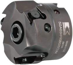 Kennametal - 3 Inserts, 2" Cut Diam, 3/4" Arbor Diam, 0.394" Max Depth of Cut, Indexable Square-Shoulder Face Mill - 0/90° Lead Angle, 39.88mm High, BGHX 15L5... Insert Compatibility, Series Fix-Perfect - Apex Tool & Supply