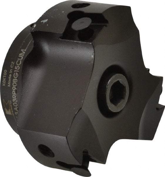 Kennametal - 3 Inserts, 2-1/2" Cut Diam, 3/4" Arbor Diam, 0.394" Max Depth of Cut, Indexable Square-Shoulder Face Mill - 0/90° Lead Angle, 39.88mm High, BGHX 15L5... Insert Compatibility, Series Fix-Perfect - Apex Tool & Supply