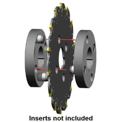 Kennametal - Arbor Hole Connection, 0.245" Cutting Width, 1-1/16" Depth of Cut, 4" Cutter Diam, 1" Hole Diam, 8 Tooth Indexable Slotting Cutter - KVNS Toolholder, OD 6236.. Insert - Apex Tool & Supply
