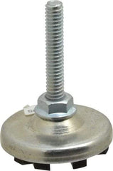 Tech Products - 1/4-20 Bolt Thread, Studded Pivotal Stud Mount Leveling Pad & Mount - 75 Max Lb Capacity, 1-1/2" Base Diam, 1-1/4" Thread Length - Apex Tool & Supply