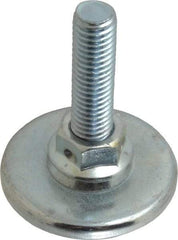 Tech Products - 1/2-13 Bolt Thread, Studded Pivotal Stud Mount Leveling Pad & Mount - 75 Max Lb Capacity, 2-1/8" Base Diam, 1-3/4" Thread Length - Apex Tool & Supply