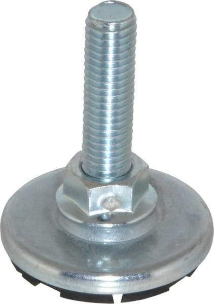 Tech Products - 1/2-13 Bolt Thread, Studded Pivotal Stud Mount Leveling Pad & Mount - 300 Max Lb Capacity, 2-1/8" Base Diam, 1-3/4" Thread Length - Apex Tool & Supply