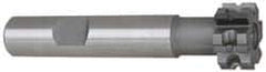 Whitney Tool Co. - 5/16" Radius, 5/8" Circle Diam, 1-3/4" Cutter Diam, 1-1/8" Cutting Width, Shank Connection, Concave Radius Cutter - 3/4" Shank Diam, 4" OAL, Carbide-Tipped, Uncoated, Profile Ground, 6 Teeth, Weldon Flat - Apex Tool & Supply
