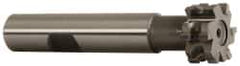 Whitney Tool Co. - 1/16" Radius, 1/8" Circle Diam, 3/4" Cutter Diam, 3/8" Cutting Width, Shank Connection, Concave Radius Cutter - 1/2" Shank Diam, 3" OAL, Carbide-Tipped, Uncoated, Profile Ground, 6 Teeth, Weldon Flat - Apex Tool & Supply