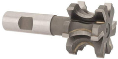 Whitney Tool Co. - 3/8" Radius, 3/4" Circle Diam, 1-7/8" Cutter Diam, 1-1/4" Cutting Width, Shank Connection, Concave Radius Cutter - 3/4" Shank Diam, 4" OAL, Carbide-Tipped, Uncoated, Profile Ground, 6 Teeth, Weldon Flat - Apex Tool & Supply