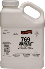 Jet-Lube - 1 Gal Bottle Thin Oily Film Penetrant/Lubricant - Clear Amber, Food Grade - Apex Tool & Supply