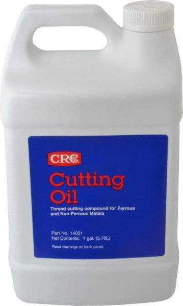 CRC - 1 Gal Bottle Cutting Fluid - Straight Oil, For Drilling, Reaming, Sawing, Shearing, Tapping, Threading, Turning - Apex Tool & Supply