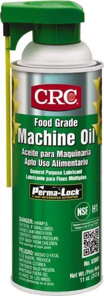 CRC - 16 oz Aerosol Mineral Multi-Purpose Oil - 32300°F, ISO N/A, 200 to 212 SUS at 100°F, Food Grade - Apex Tool & Supply