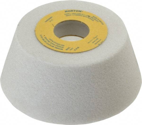 Norton - 3" Diam, 3/4" Hole Size, 1-1/4" Overall Thickness, 60 Grit, Type 11 Tool & Cutter Grinding Wheel - Medium Grade, Aluminum Oxide, J Hardness, Vitrified Bond, 7,640 RPM - Apex Tool & Supply