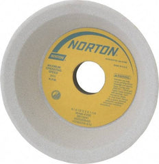 Norton - 6" Diam, 1-1/4" Hole Size, 2" Overall Thickness, 46 Grit, Type 11 Tool & Cutter Grinding Wheel - Coarse Grade, Aluminum Oxide, K Hardness, Vitrified Bond, 3,820 RPM - Apex Tool & Supply