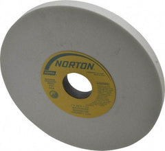 Norton - 7" Diam x 1-1/4" Hole x 1/2" Thick, K Hardness, 100 Grit Surface Grinding Wheel - Aluminum Oxide, Type 1, Fine Grade, 3,600 Max RPM, Vitrified Bond, No Recess - Apex Tool & Supply
