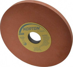 Norton - 7" Diam x 1-1/4" Hole x 1/2" Thick, Q Hardness, 220 Grit Surface Grinding Wheel - Aluminum Oxide, Type 1, Very Fine Grade, 3,600 Max RPM, Vitrified Bond, No Recess - Apex Tool & Supply