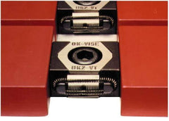 Mitee-Bite - 24,900 Lb Holding Force Single Vise Wedge Clamp - 2.24" Wide x 1.65" Deep x 1.14" High Base, 48 to 52 HRC, 2.24 to 2.6" Jaw Spread, 250 Lb/Ft Torque, 5/8-11 Screw Thread - Apex Tool & Supply
