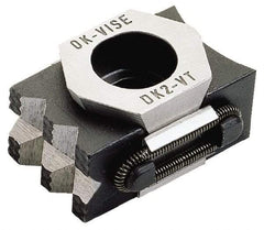 Mitee-Bite - 5,000 Lb Holding Force Single Vise Machinable Wedge Clamp - 1.3" Wide x 0.83" Deep x 0.59" High Base, 30 to 34 HRC, 1.3 to 1.46" Jaw Spread, 30 Lb/Ft Torque, 5/16-18 Screw Thread - Apex Tool & Supply