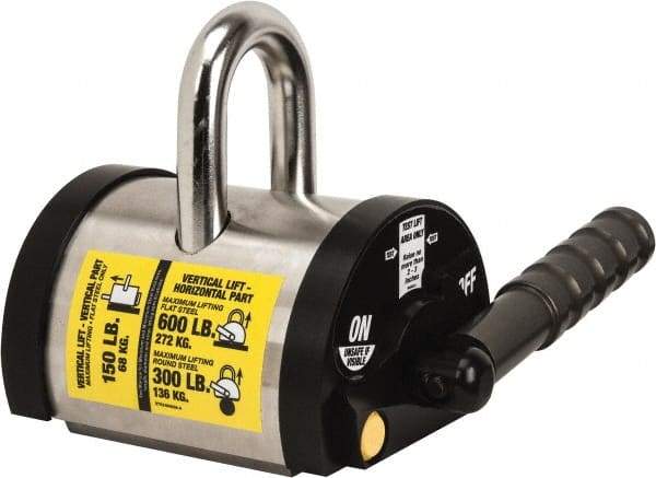 Mag-Mate - 600 Lb Load Capacity, Magnetic Lifter - 4-1/2" High x 6" Wide - Apex Tool & Supply