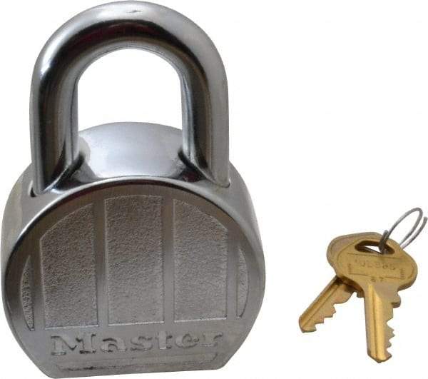 Master Lock - 1" Shackle Clearance, Keyed Alike Padlock - 15/16" Shackle Width, 7/16" Shackle Diam, Zinc - Apex Tool & Supply