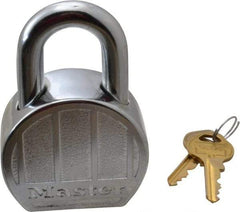 Master Lock - 1" Shackle Clearance, Keyed Alike Padlock - 15/16" Shackle Width, 7/16" Shackle Diam, Zinc - Apex Tool & Supply