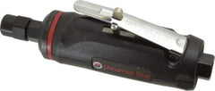 Universal Tool - 1/4" Collet, Straight Handle, Angle Air Die Grinder - 23,000 RPM, Rear Exhaust, 4 CFM, 0.66 hp, 90 psi, 1/4 NPT - Apex Tool & Supply