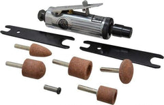 Florida Pneumatic - 1/4" Collet, Straight Handle, Straight Air Die Grinder - 25,000 RPM, Rear Exhaust, 4 CFM, 0.33 hp, 90 psi, 1/4 NPT - Apex Tool & Supply