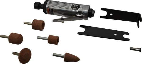 Florida Pneumatic - 1/4" Collet, Straight Handle, Straight Air Die Grinder - 25,000 RPM, Rear Exhaust, 4 CFM, 0.33 hp, 90 psi, 1/4 NPT - Apex Tool & Supply