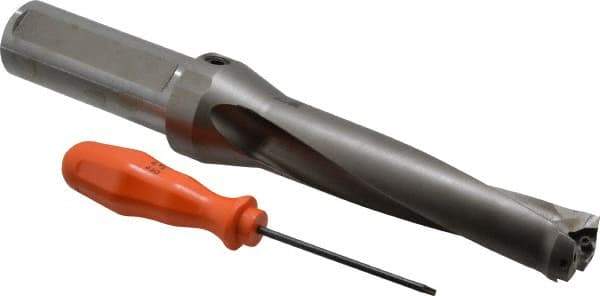 Kennametal - 4-3/4" Max Drill Depth, 4xD, 1.1874" Diam, Indexable Insert Drill - 2 Inserts, 1-1/4" Shank Diam, Straight Shank - Apex Tool & Supply
