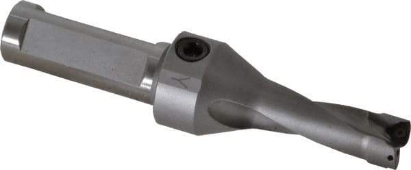 Kennametal - 1.6" Max Drill Depth, 2.5xD, 15.9mm Diam, Indexable Insert Drill - 2 Inserts, 3/4" Shank Diam, Straight Shank - Apex Tool & Supply
