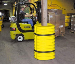 Eagle - 24" Wide x 24" Deep x 42" High, High Density Polyethylene Column Protector - Fits 6" Columns, Yellow - Apex Tool & Supply