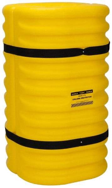 Eagle - 24" Wide x 24" Deep x 42" High, High Density Polyethylene Column Protector - Fits 10" Columns, Yellow - Apex Tool & Supply