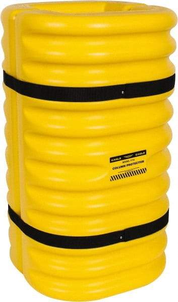 Eagle - 24" Wide x 24" Deep x 42" High, High Density Polyethylene Column Protector - Fits 12" Columns, Yellow - Apex Tool & Supply