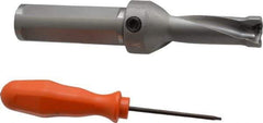 Kennametal - 2-1/32" Max Drill Depth, 2.5xD, 20.6mm Diam, Indexable Insert Drill - 2 Inserts, 1" Shank Diam, Straight Shank - Apex Tool & Supply