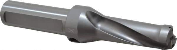 Kennametal - 2.35" Max Drill Depth, 2.5xD, 23.8mm Diam, Indexable Insert Drill - 2 Inserts, 1" Shank Diam, Straight Shank - Apex Tool & Supply