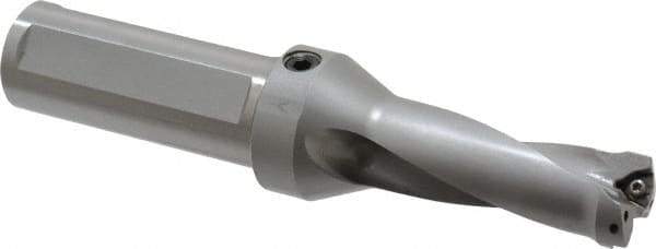 Kennametal - 2.65" Max Drill Depth, 2.5xD, 27mm Diam, Indexable Insert Drill - 2 Inserts, 1-1/4" Shank Diam, Straight Shank - Apex Tool & Supply