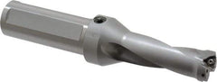 Kennametal - 2.65" Max Drill Depth, 2.5xD, 27mm Diam, Indexable Insert Drill - 2 Inserts, 1-1/4" Shank Diam, Straight Shank - Apex Tool & Supply