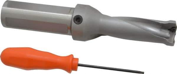 Kennametal - 2.85" Max Drill Depth, 2.5xD, 28.6mm Diam, Indexable Insert Drill - 2 Inserts, 1-1/4" Shank Diam, Straight Shank - Apex Tool & Supply