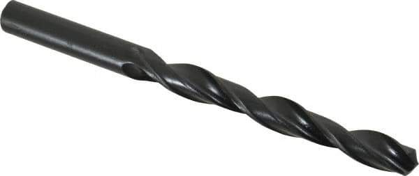 Interstate - 10mm 118° High Speed Steel Jobber Drill - Oxide Finish, Right Hand Cut, Spiral Flute, Straight Shank, 5-1/8" OAL, Standard Point - Apex Tool & Supply