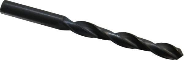 Interstate - 10.5mm 118° High Speed Steel Jobber Drill - Oxide Finish, Right Hand Cut, Spiral Flute, Straight Shank, 133mm OAL, Standard Point - Apex Tool & Supply