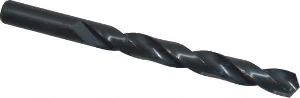 Interstate - 12.1mm 118° High Speed Steel Jobber Drill - Oxide Finish, Right Hand Cut, Spiral Flute, Straight Shank, 149mm OAL, Standard Point - Apex Tool & Supply