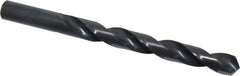 Interstate - 12.4mm 118° High Speed Steel Jobber Drill - Oxide Finish, Right Hand Cut, Spiral Flute, Straight Shank, 152mm OAL, Standard Point - Apex Tool & Supply