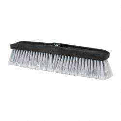 PRO-SOURCE - 18" General Purpose Polypropylene Push Broom - 3" Bristle Length, Plastic Block, Bolt-On Handle Connection, Handle Sold Separately - Apex Tool & Supply