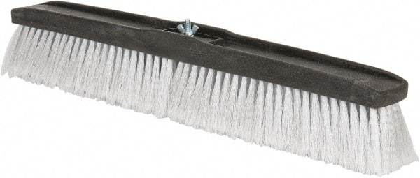 PRO-SOURCE - 24" General Purpose Polypropylene Push Broom - 3" Bristle Length, Plastic Block, Bolt-On Handle Connection, Handle Sold Separately - Apex Tool & Supply