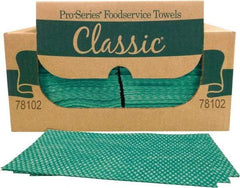 PRO-SOURCE - 1/4 Fold Food Service Wipes - Box, 22" x 12" Sheet Size, Green - Apex Tool & Supply