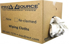 PRO-SOURCE - Virgin Cotton T-Shirt Rag - Lint-Free, White, 3 to 4 Pieces per Lb, Comes in Box - Apex Tool & Supply