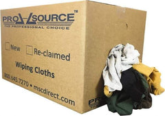 PRO-SOURCE - Reclaimed Rags - Assorted Colors, Fleece and Sweatshirt, Low Lint, Box - Apex Tool & Supply