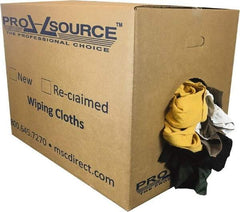 PRO-SOURCE - Reclaimed Rags - Assorted Colors, Fleece and Sweatshirt, Low Lint, Box - Apex Tool & Supply