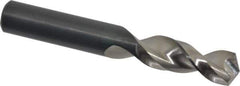 Walter-Titex - 21/32" 130° Parabolic Flute Vanadium High Speed Steel Screw Machine Drill Bit - Bright Finish, Right Hand Cut, 2-23/64" Flute Length, 4-11/16" OAL, Split Point, Straight Shank - Apex Tool & Supply