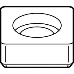 Kennametal - 3.96mm Inscribed Circle, Square Turning Shim for Indexables - Carbide, 0.126" Thick, SMYI Shim Style - Apex Tool & Supply