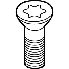 Kennametal - Torx Cap Screw for Indexable Milling - M2.5x0.45 Thread, For Use with Inserts - Apex Tool & Supply